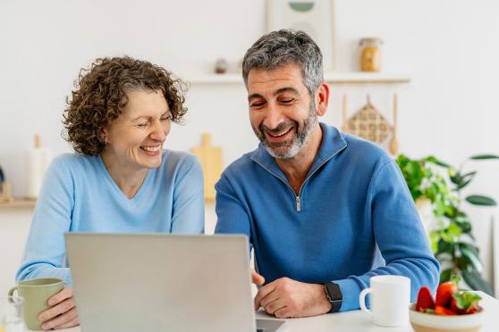 Couple on laptop